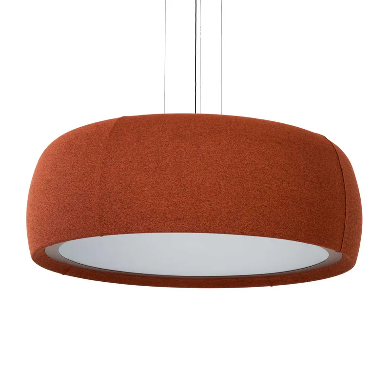 Gong - Suspension en tissu design LED intégrée pour salon