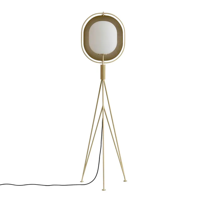 Pearl Floor - Lampadaire métal doré et verre pour salon art déco