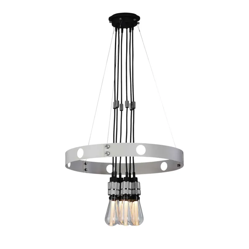 Hero Light - Lustre industriel en metal et ampoules pour cuisine