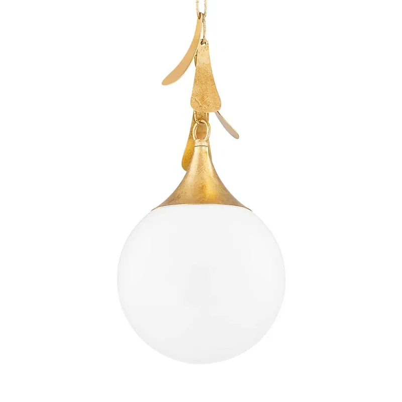 Victoria - Lustre boule en verre blanc pour intérieur haussmannien
