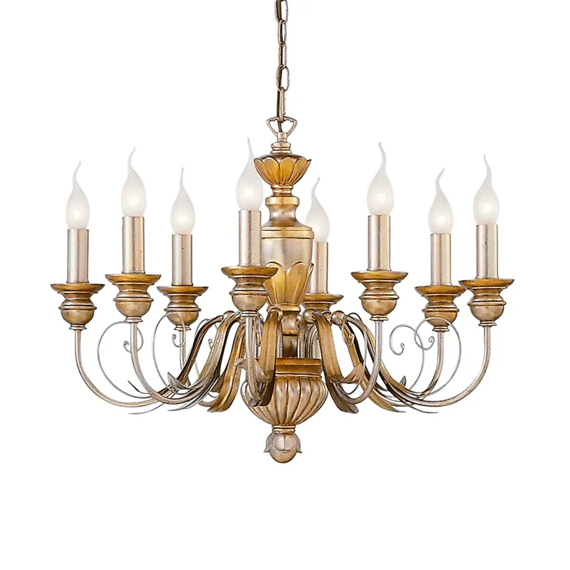 Firenze - Lustre italien chandelier en fer vieilli artisanal