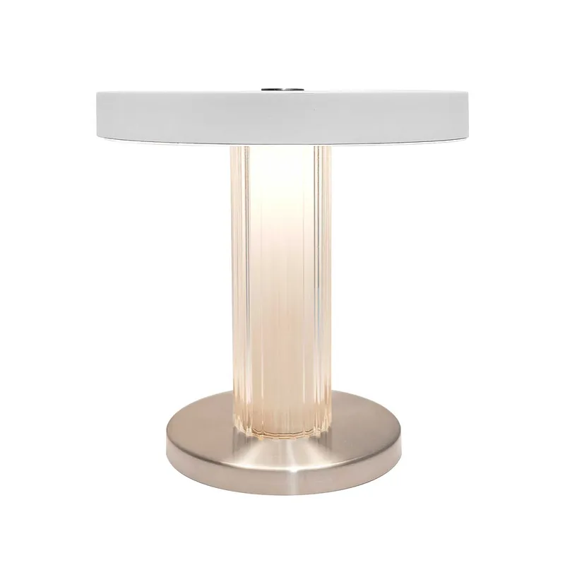 Trezzi - Grey vintage design portable LED lamp for living room
