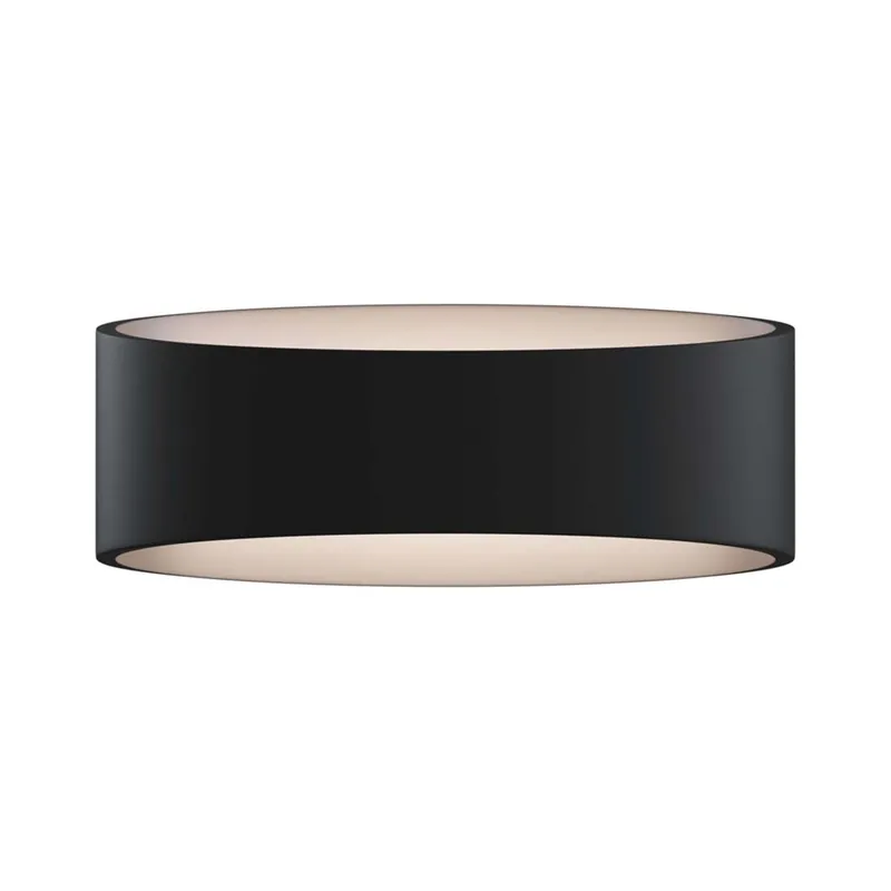TRAME - Elliptische Design-Wandleuchte aus weißem oder schwarzem Stahl