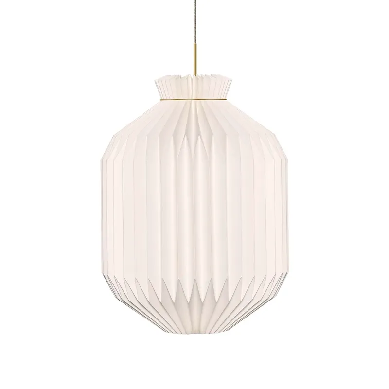 CLASSIC 105 - Hängelaterne Design plissiert weiß handwerklich