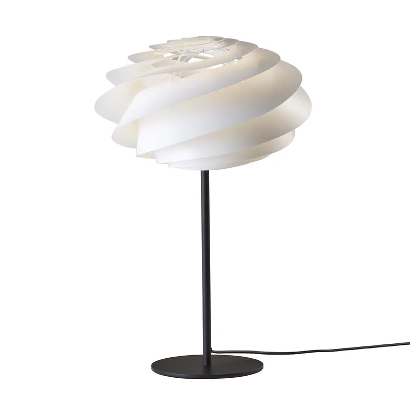 SWIRL Tisch - Spiralförmige Tischlampe weiß und schwarz, Designer-Kreation