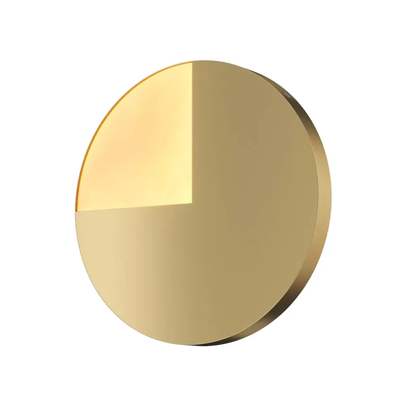 JUPITER - Runde goldene Wandlampe Art déco