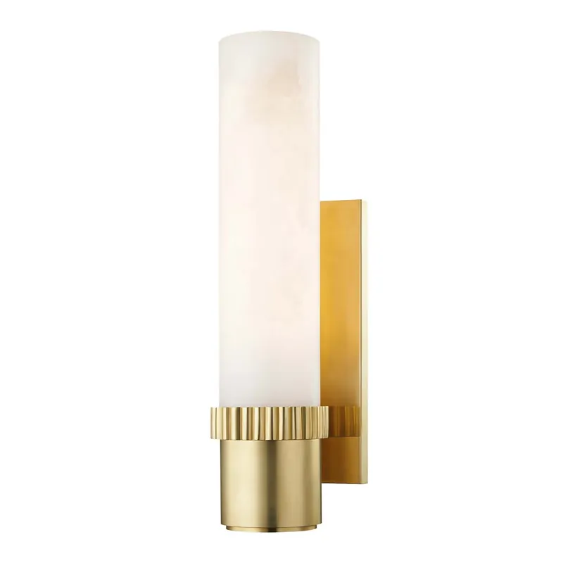 ARGON - Wandlampe aus goldenem oder schwarzem Messing und Marmor