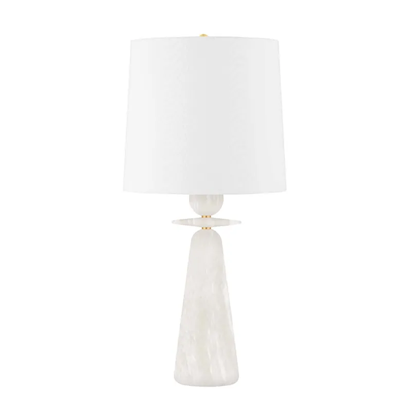 MONTGOMERY - Nachttischlampe aus weißem Haussmann-Marmor