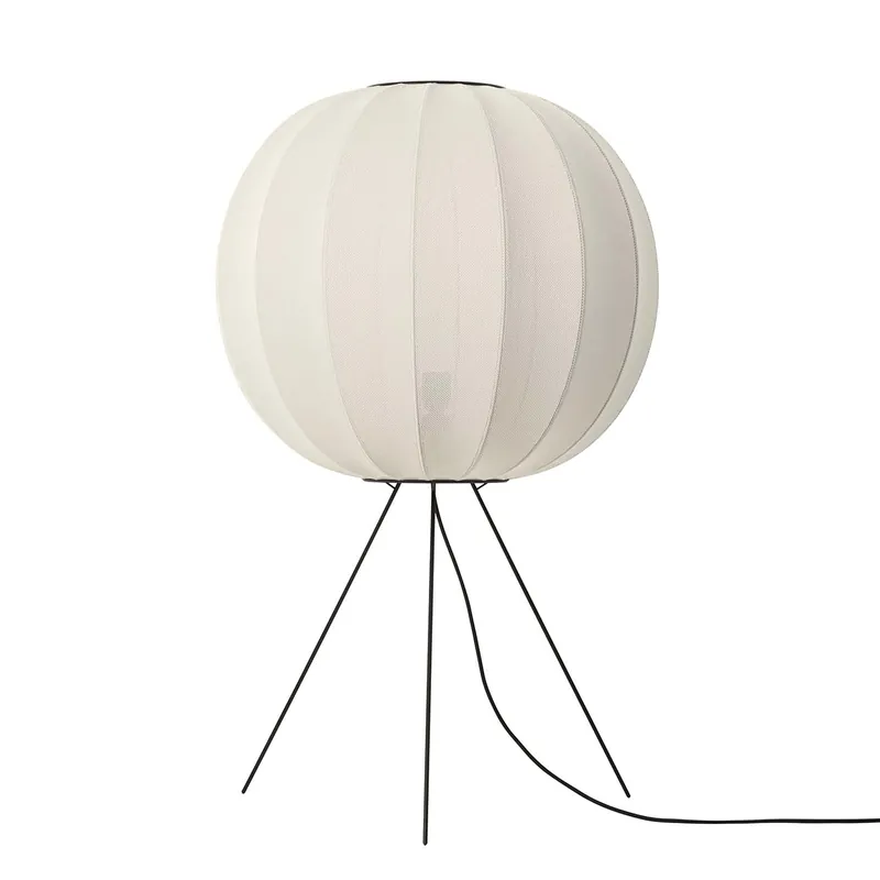 KNIT-WIT Rund - Japanisch-skandinavische gewebte ovale Kürbis-Tischlampe