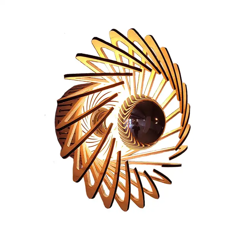 Pianumayo - Wandlampe Spirale aus Naturholz