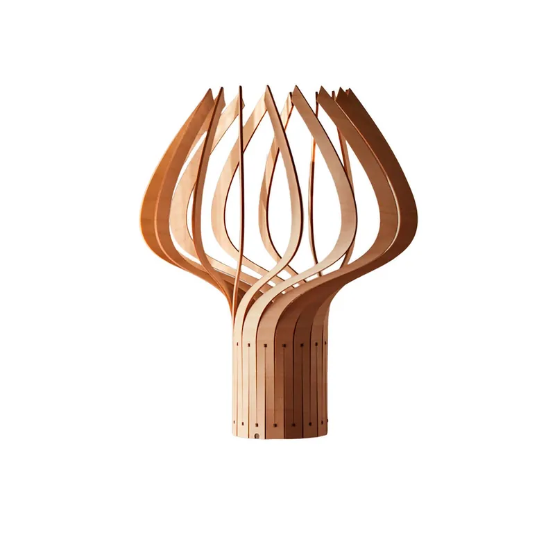 Kaputafunat - Design Wohnzimmerlampe aus Holz handgefertigt
