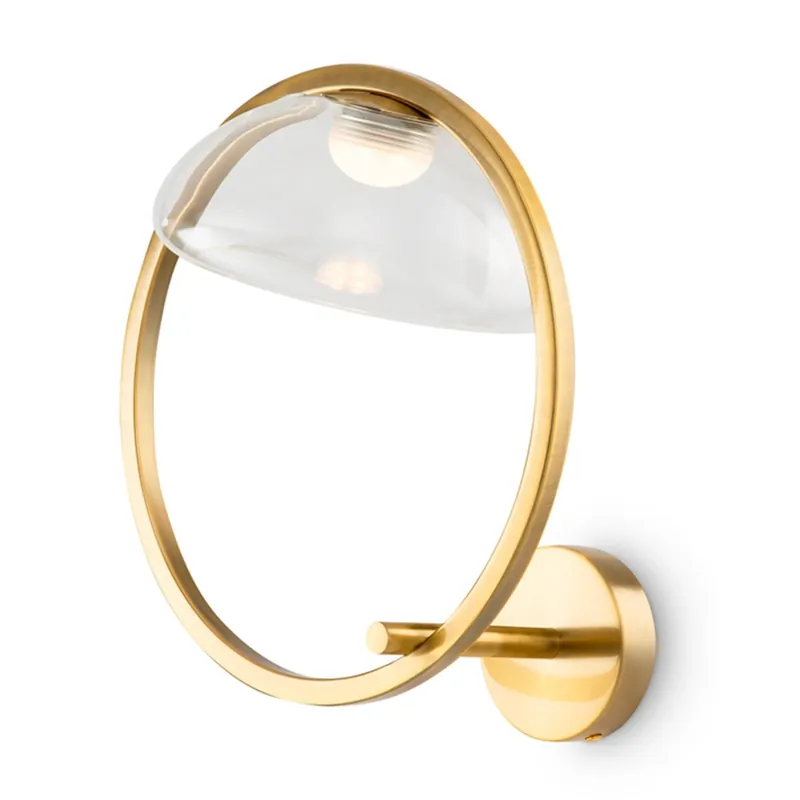 LUNARE - Design-Wandleuchte goldfarben mit integrierter LED 3000K