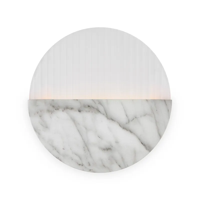 JUPITER - Runde Wandleuchte mit Marmor-Effekt und integrierter LED