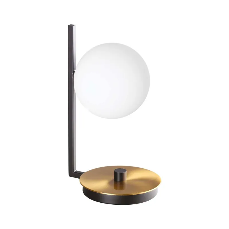 BIRDS - Tischlampe aus Messing und Kugel aus opakem Glas