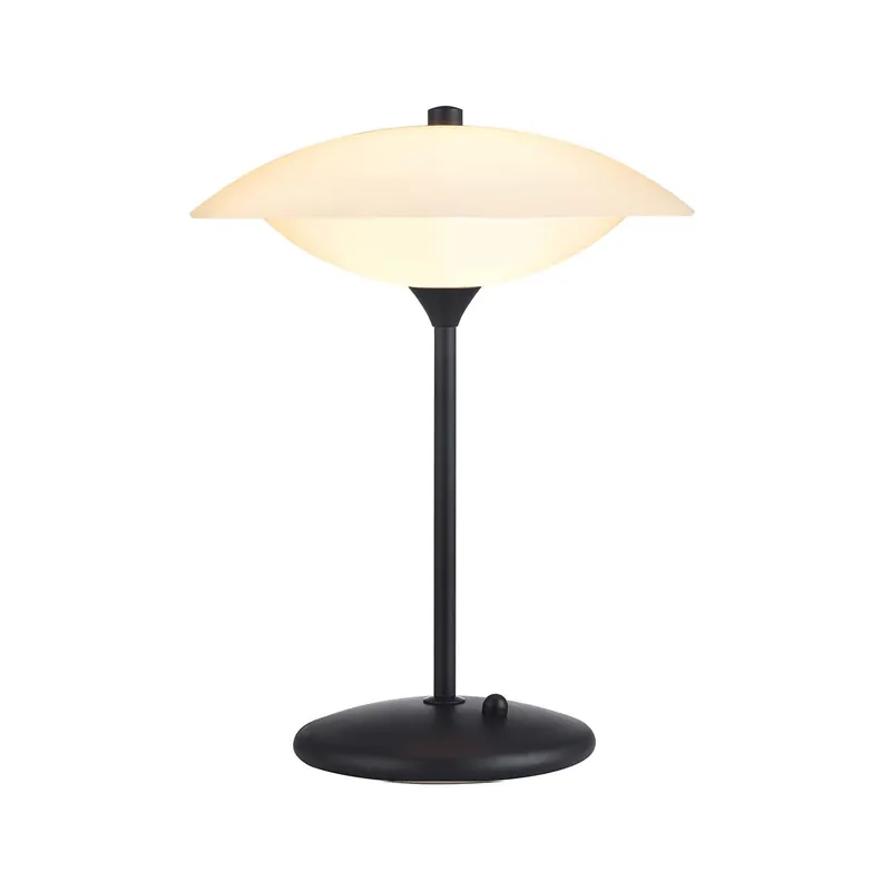 BARONI - Tischlampe mit Vintage-Glasschirm