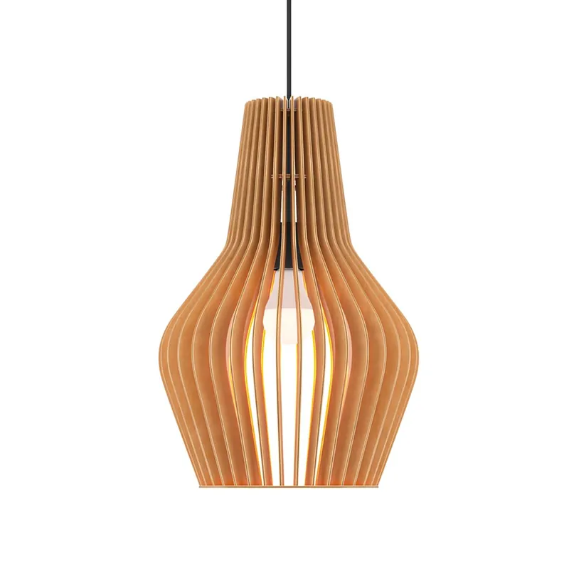 ROOTS - Design Holzkäfig Pendelleuchte