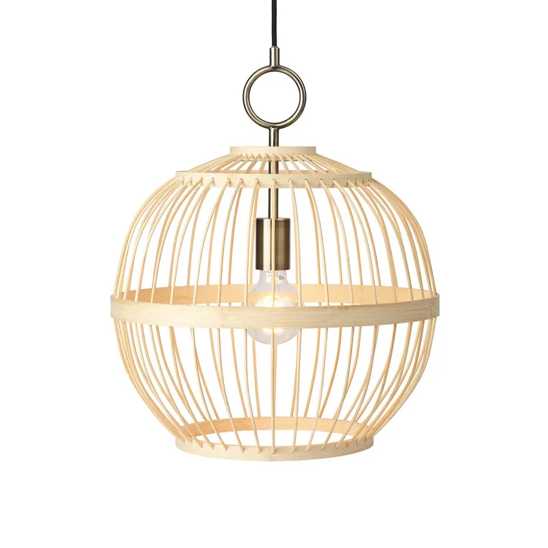 STOCKHOLM NORDIC - Schwarze oder natürliche Holzpendelleuchte Design