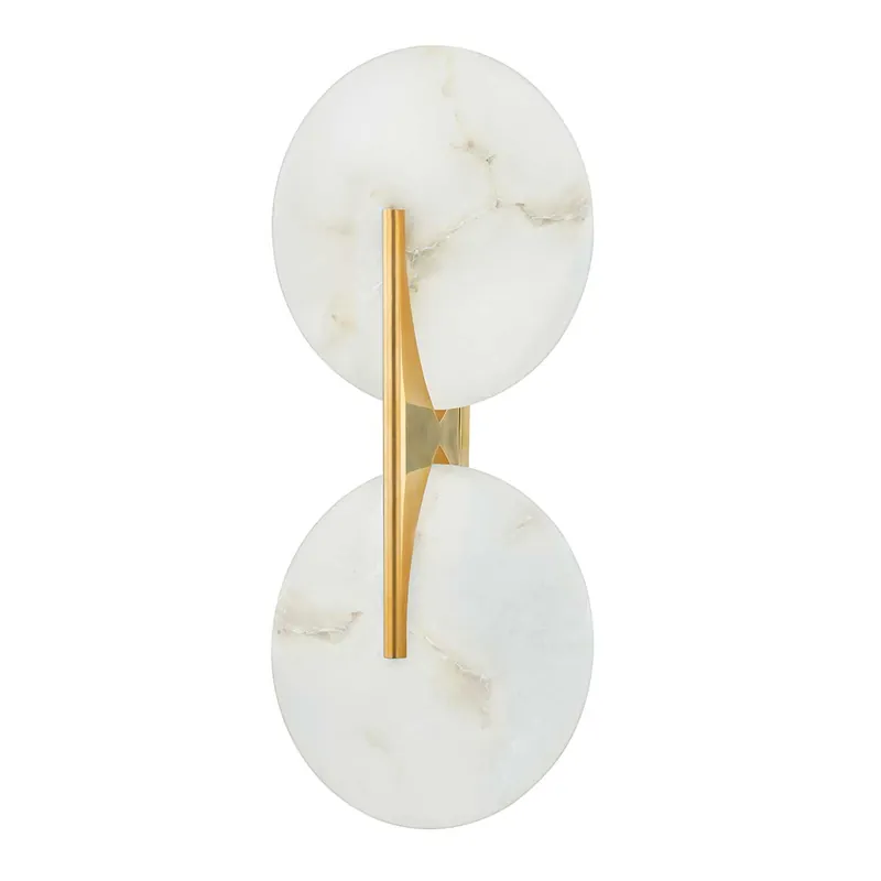 Asteria - Wandlampe Alabaster und vergoldetes Messing Luxus für Schlafzimmer