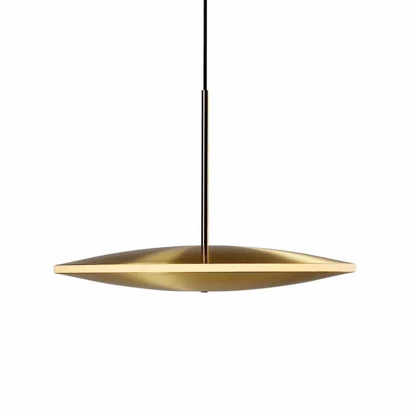 Chrona Dish h - Design LED-Hängeleuchte in Gold für Wohnzimmer