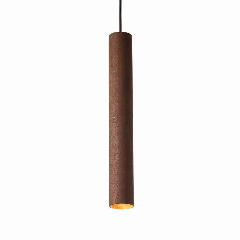 Roest Vertical - Moderner Deckenleuchter hoch aus rostigem Stahl im Industriestil