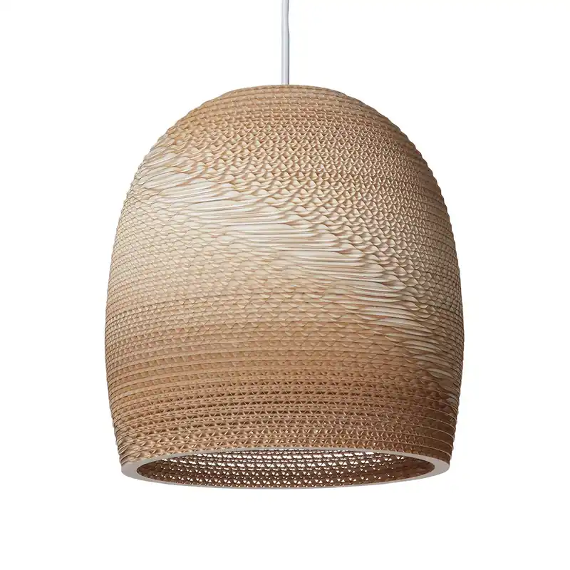 Scraplights Bell - Design-Pendelleuchte Glocke aus recyceltem Karton