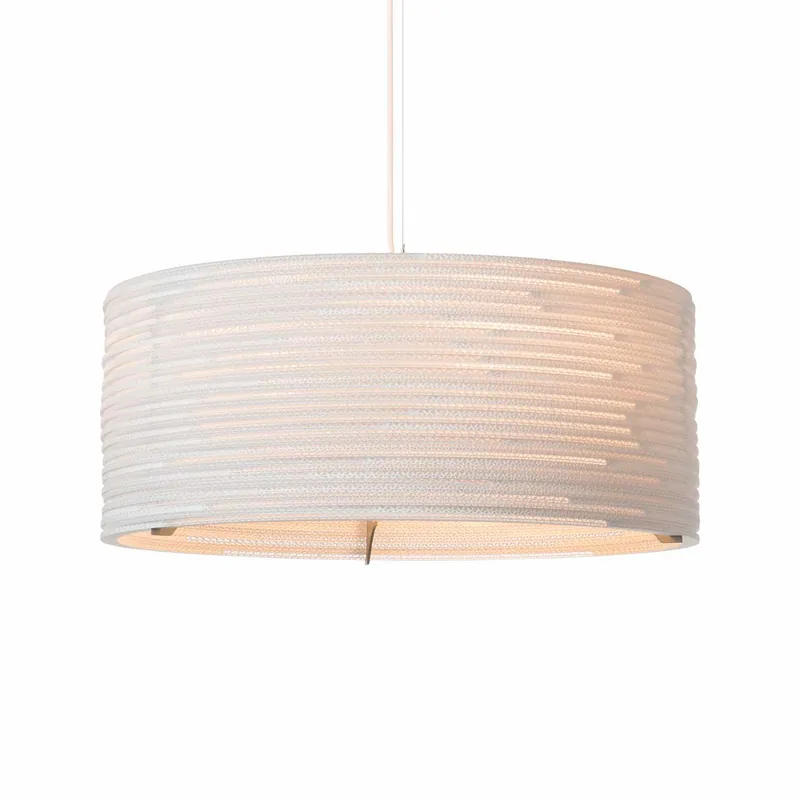 Scraplights Drum - Design-Hängeleuchte für Schlafzimmer aus recyceltem Karton