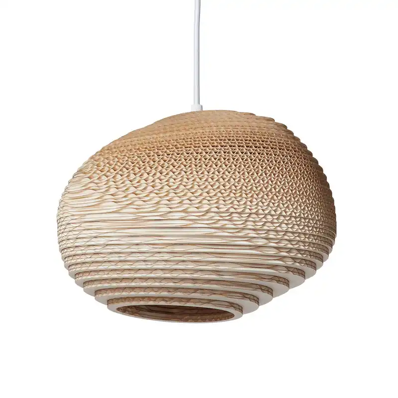 Scraplights Alki - Design Karton Hängeleuchte für modernes Wohnzimmer