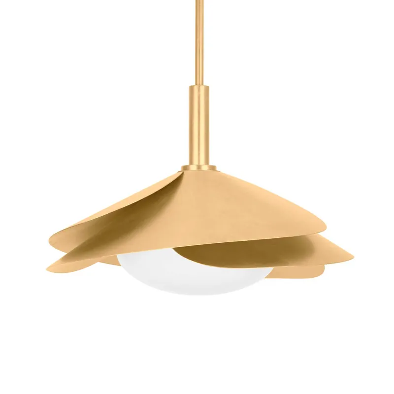 Brookhaven - Moderne goldene Blumenförmige Hängeleuchte
