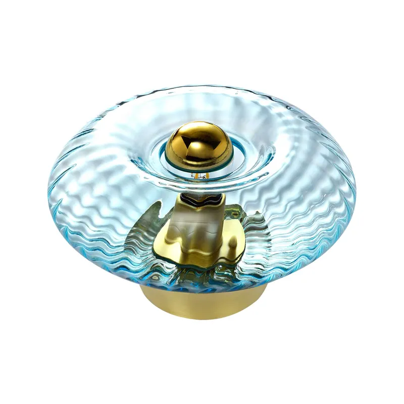 Grace - Design Art Déco Tischlampe aus farbigem Glas
