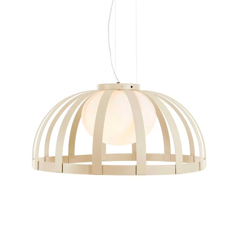 Schalen - Beige Außenpendelleuchte mit dimmbarer LED