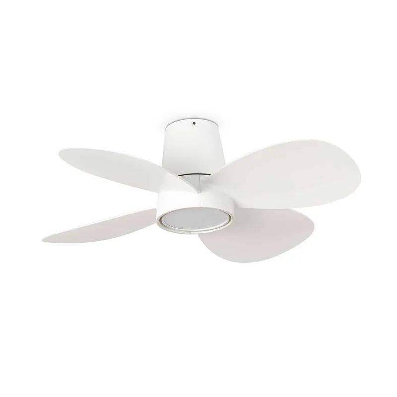 Klover - LED-Deckenventilator weiß für modernes Interieur