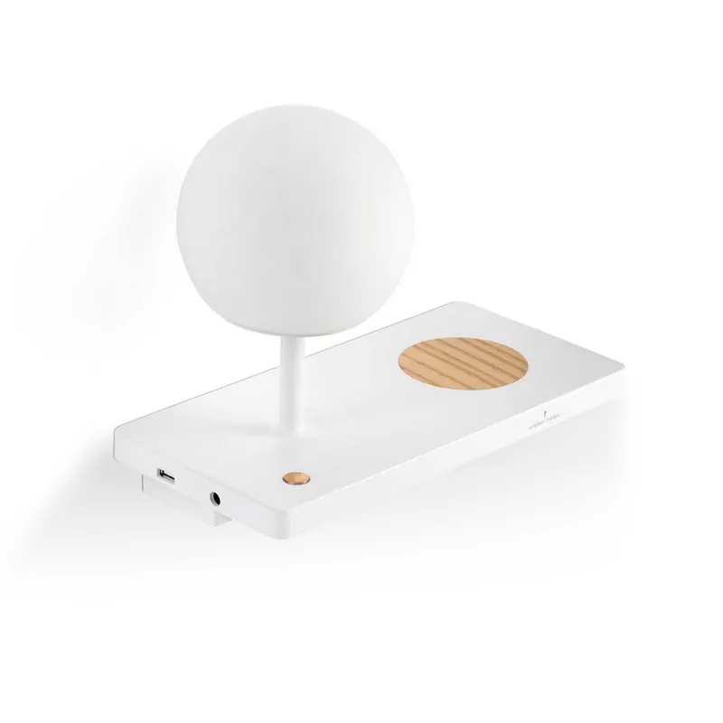 Niko - Wandlampe mit Ablage und USB-Anschluss für Schlafzimmer