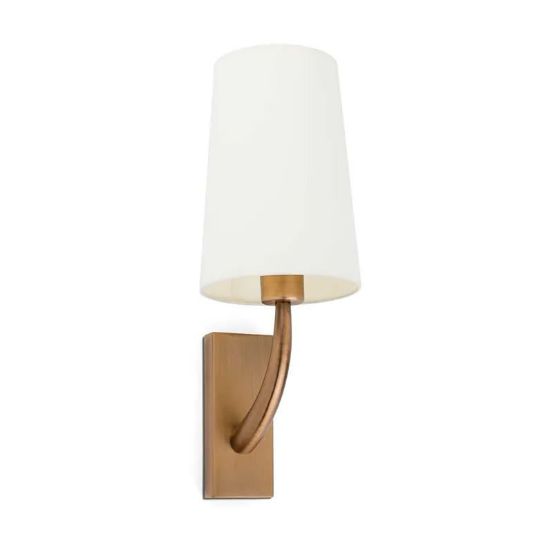 Rem - Vintage Wandlampe aus gealtertem Stahl und Lampenschirm