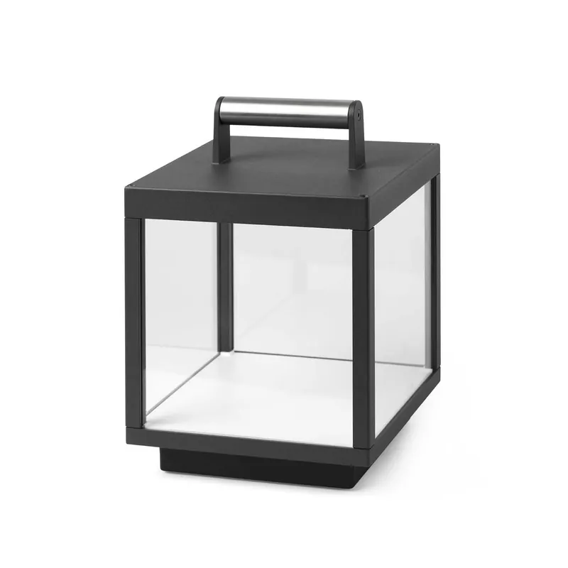 Kerala - tragbare LED-Lampe aus Stahl und Glas im modernen Stil