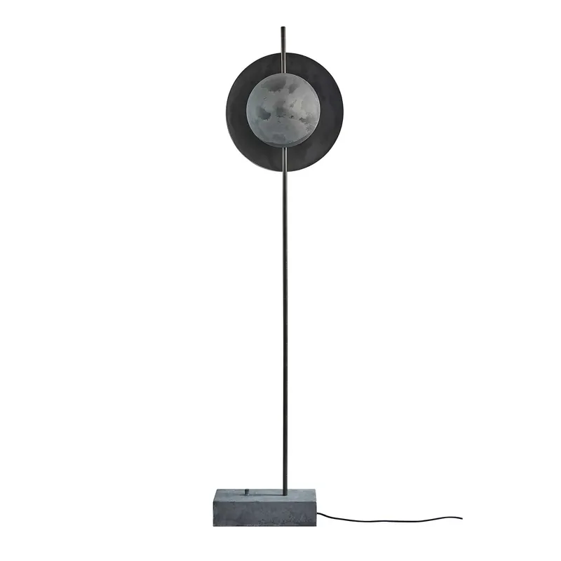 Dawn - Stehlampe Metall grau brutalistisches Design