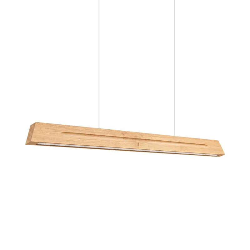Enir - LED Holz Kronleuchter für skandinavisches Esszimmer