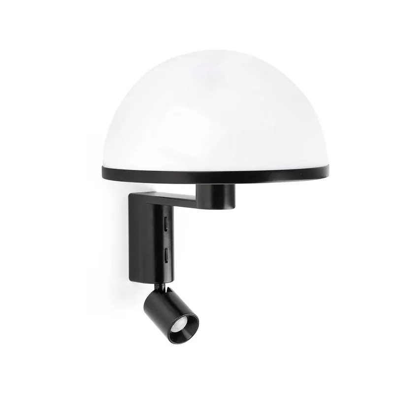Dome - Wandleuchte mit Leselampe für minimalistisches Schlafzimmer