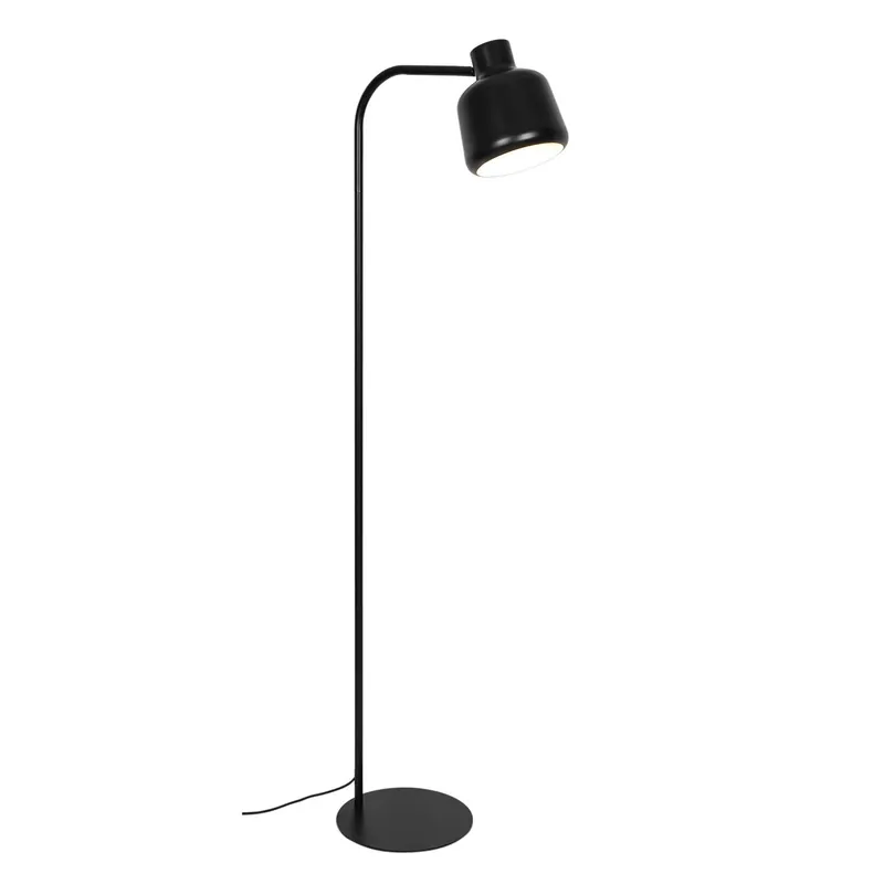 Louella - Moderne Stehleuchte aus schwarzem Metall für Wohnzimmer