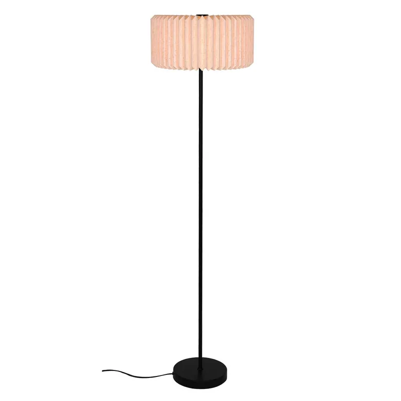 Vivienne - Stehlampe aus weißem Stoff für Japandi Wohnzimmer
