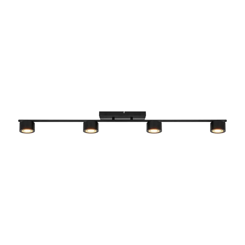 Clyde - LED-Spot-Deckenleuchte aus schwarzem Stahl im zeitgenössischen Design