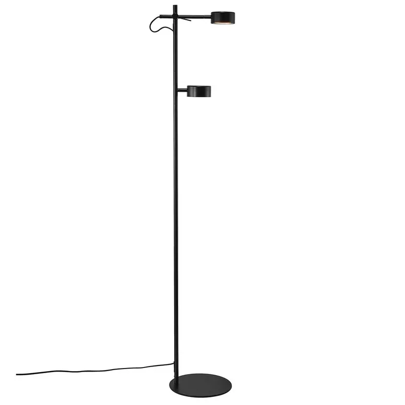 Clyde - Schwarze LED-Stehleuchte aus Stahl für minimalistisches Wohnzimmer
