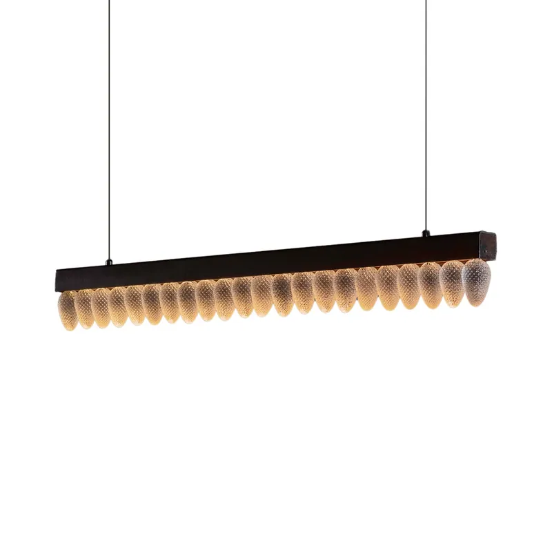 CRYSTAL CONE - Luxurious chandelier in steel and hand-blown glass