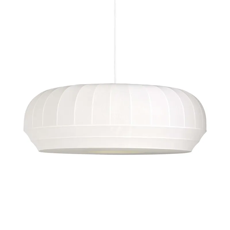 Tradition - Suspension in white Japandi fabric, designer creation