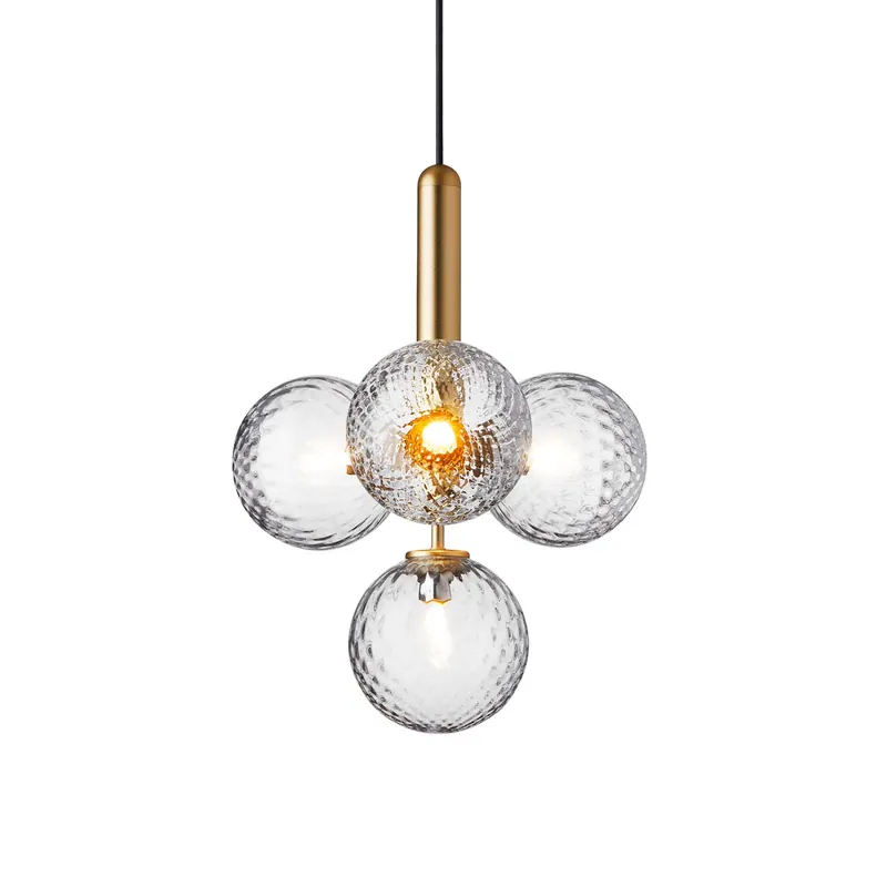 MIIRA 4 Optic - Elegant high-end chandelier, dining room, gold or black