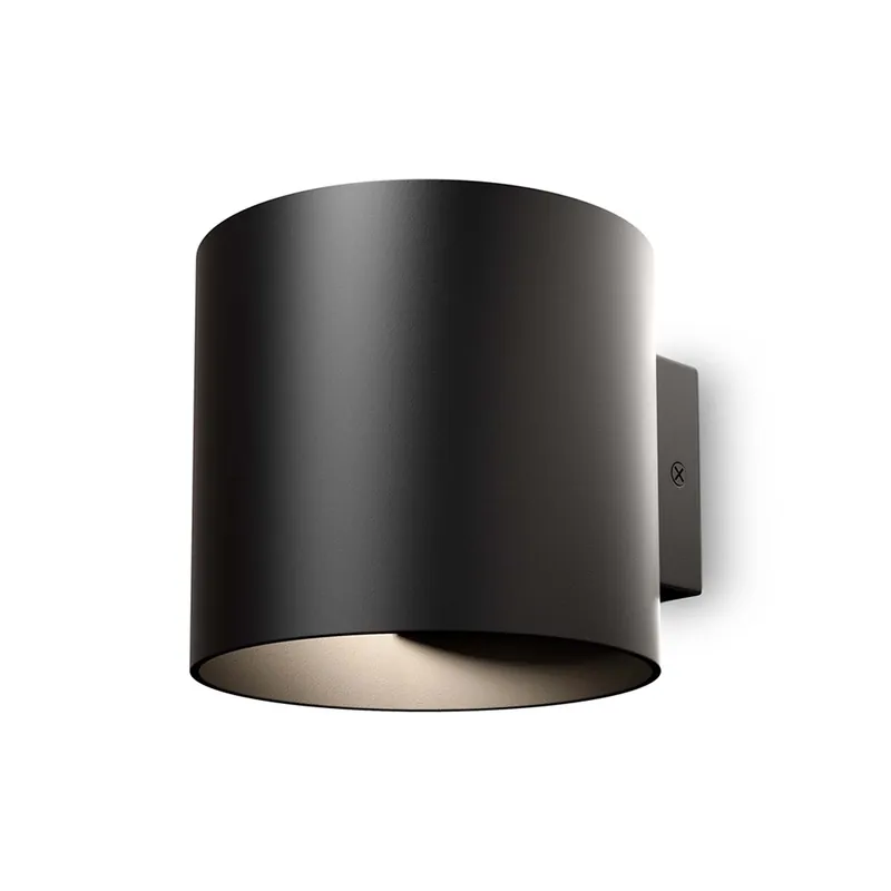 ROND - Cylindrical design wall sconce, black, white or gold