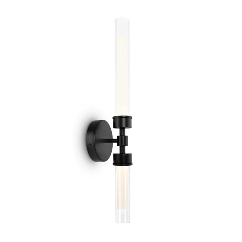 STELO - Design wall sconce with integrated LED tube, gold or black