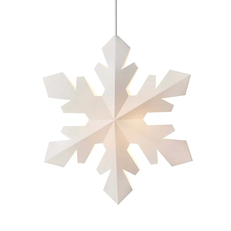 SNOWFLAKE - Christmas snowflake pendant light, handmade in PVC