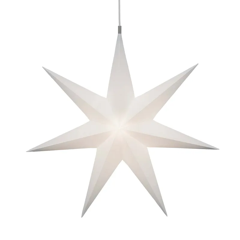 TWINKLE STAR - Hand-folded white PVC star pendant light