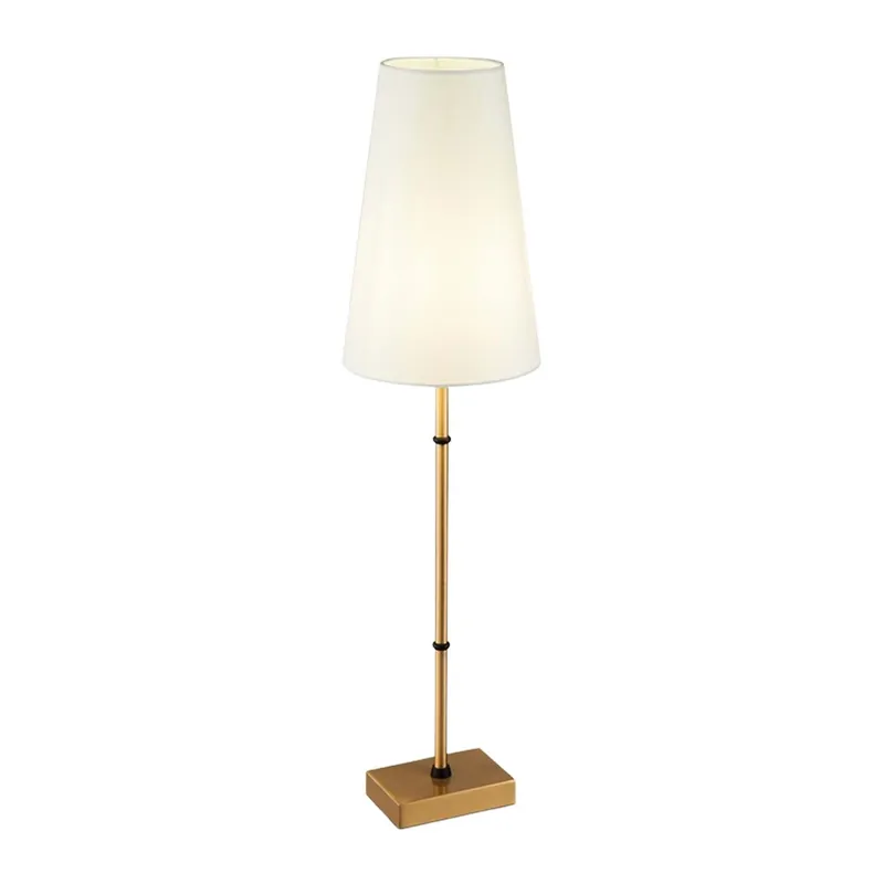 ZARAGOZA - Golden art deco bedside lamp, vintage lampshade