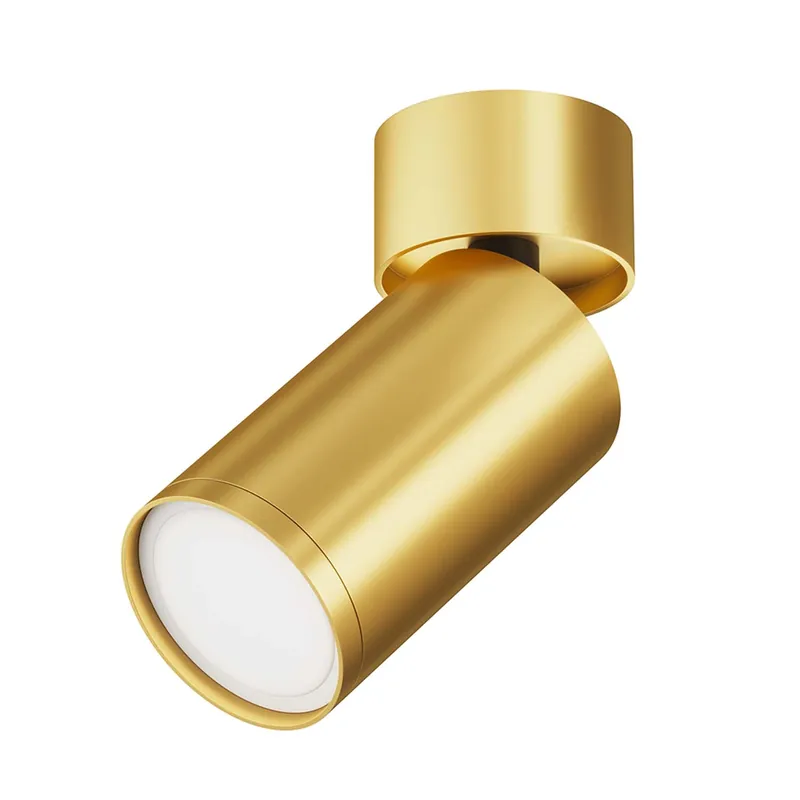 FOCUS S - Adjustable steel wall spotlight, black or gold